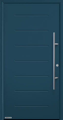 Входная дверь Hormann (Германия) Thermo65, Мотив 015, цвет титан металлик