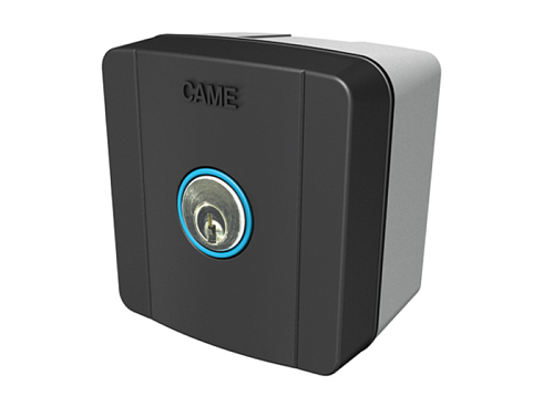 Купить ключ-выключатель накладной CAME SELC1FDG с синей подсветкой с доставкой и установкой в Туапсе