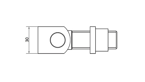 Комплектующие для распашных ворот Петля CAME H 18 регулируемая с гайкой, 42-68 мм, М18, приваривание в Туапсе